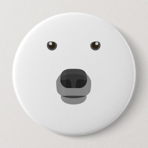 Polar Bear Face Costume Carnival Fancy Children . 10 Cm Round Badge