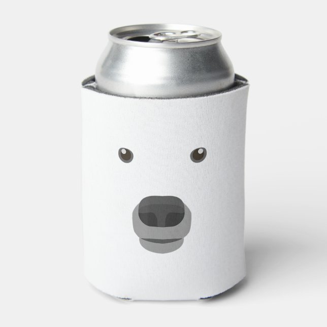 Polar Bear Face Costume Carnival Fancy Children . Can Cooler (Can Front)