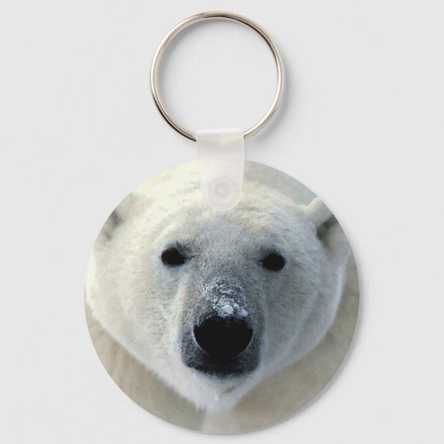 Polar Bear Face Key Ring (Front)