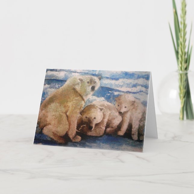 Polar Bear Family Card (Front)