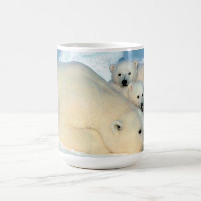 Polar Bear Family Coffee Mug (Center)