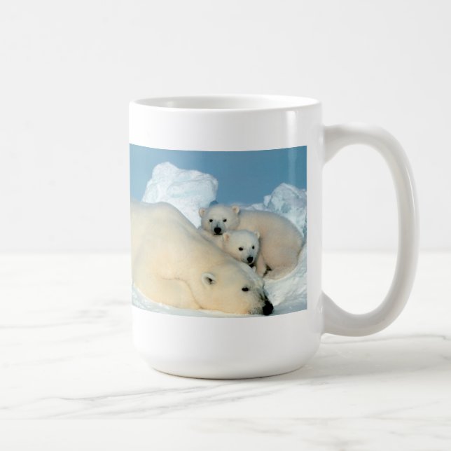 Polar Bear Family Coffee Mug (Right)