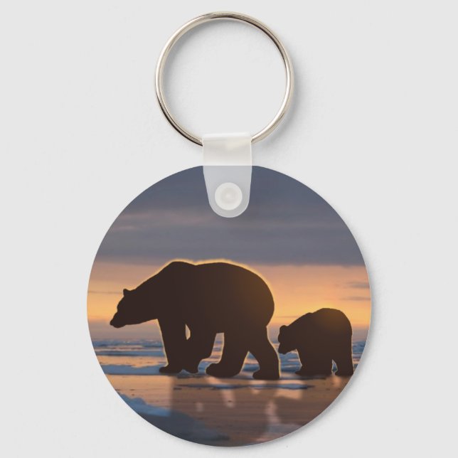 Polar Bear family Key Ring (Front)