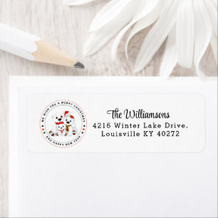 Polar Bear Family Merry Christmas Return Address