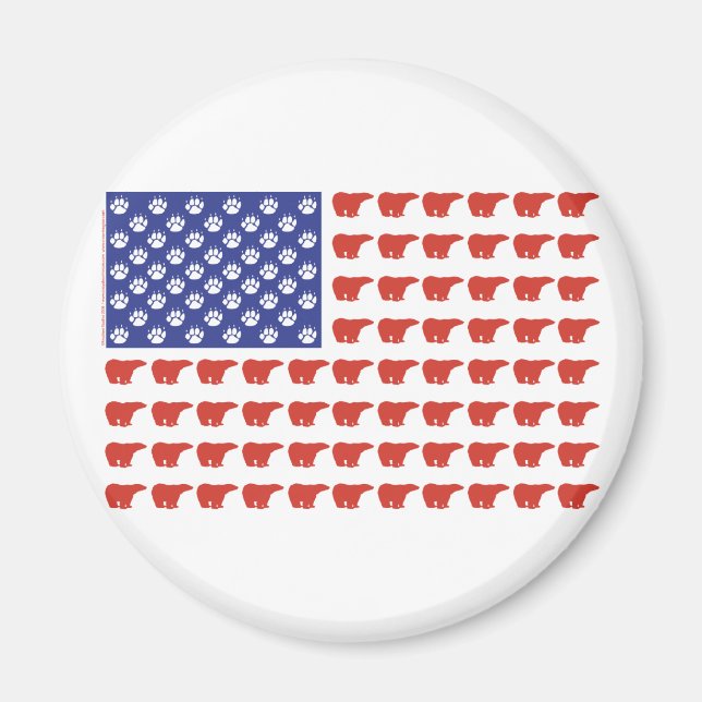 Polar-Bear-Flag[1] Magnet (Front)