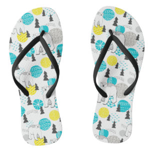 Polar bear flip flops