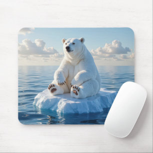 Polar Bear Floating On an Ice Floe Mouse Mat