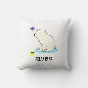 Polar Bear Funny Science Pun  Cushion
