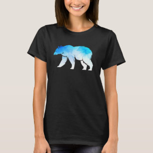 Polar Bear Geometric Pattern Animal Cool Christmas T-Shirt