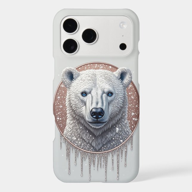 Polar Bear Geometric Portrait Warm Neutral Tones (Back)