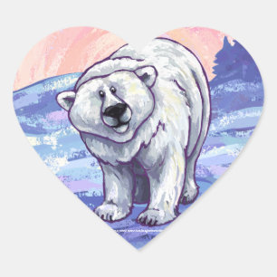 Polar Bear Gifts & Accessories Heart Sticker
