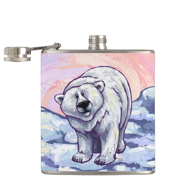 Polar Bear Gifts & Accessories Hip Flask (Opened)