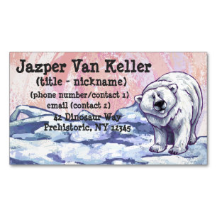 Polar Bear Gifts & Accessories Magnetic Business Card