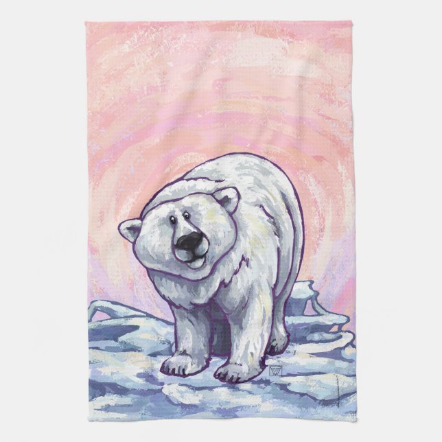 Polar Bear Gifts & Accessories Tea Towel (Vertical)