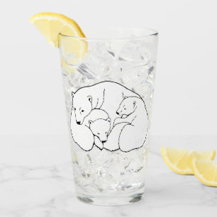 Polar Bear Glass Bear Cubs Glasses Personalise