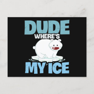 Polar Bear Global Warming Climate Change Postcard