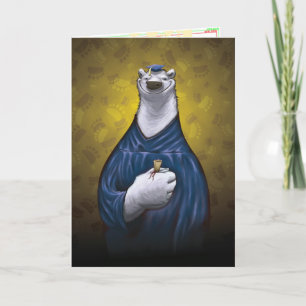 Polar Bear Graduation Card Blue