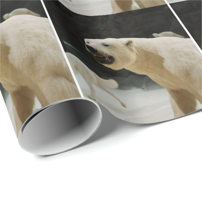 Polar Bear Grin Wrapping Paper (Roll Corner)
