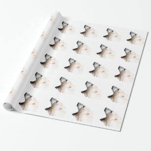 Polar bear growl wrapping paper
