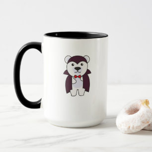 Polar Bear Halloween Cute Devil Kids Vampire Mug