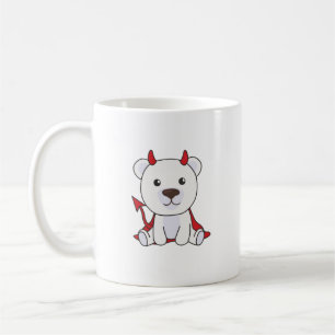 Polar Bear Halloween Cute Devil Kids Witches Coffee Mug