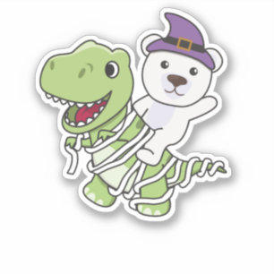 Polar Bear Happy Halloween T-rex Mummy Costume