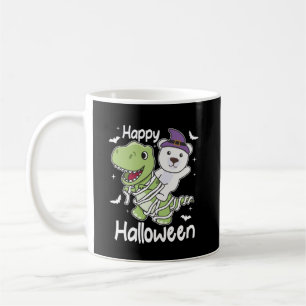 Polar Bear Happy Halloween T-rex Mummy Costume Coffee Mug