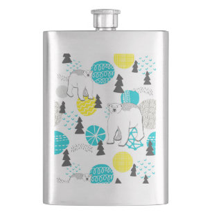 Polar bear hip flask