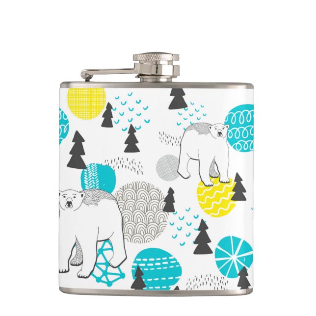 Polar bear hip flask (Front)