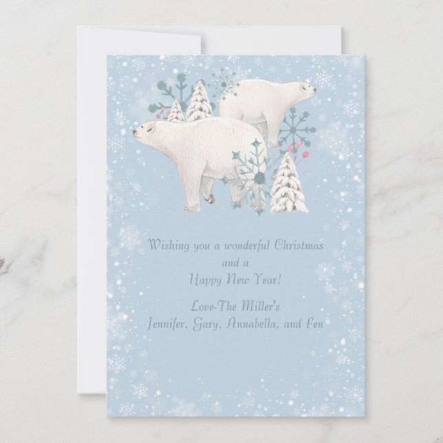 Polar Bear Holiday Card (Front)