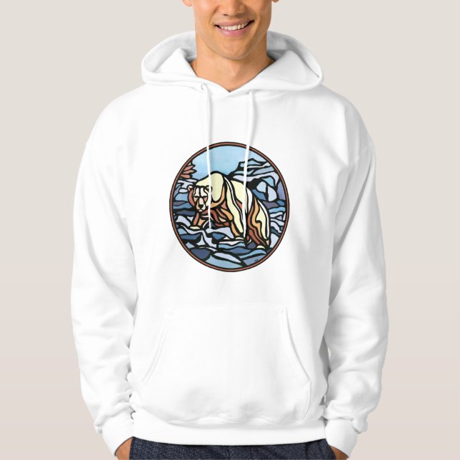 Polar Bear Hoodie Bear Art Hoodie Shirts (Front)
