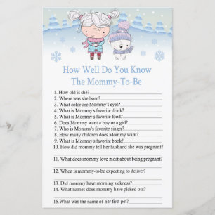 polar bear how well do you know baby shower