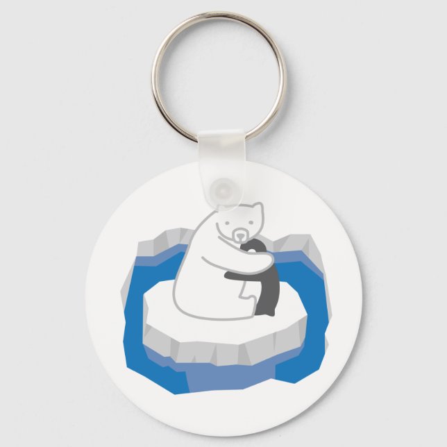 Polar Bear Hug Key Ring (Front)