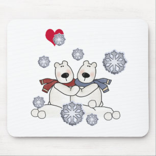 Polar Bear Hug Mouse Mat