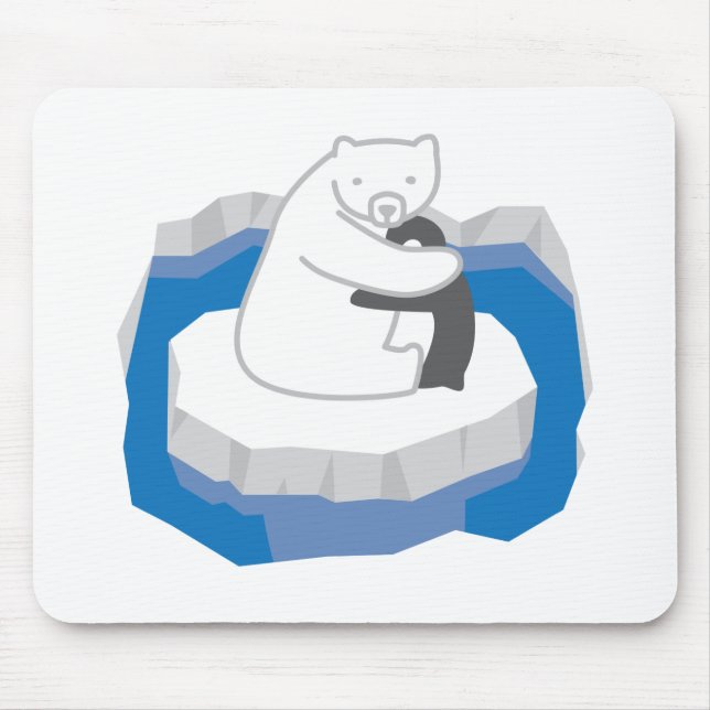 Polar Bear Hug Mouse Mat (Front)