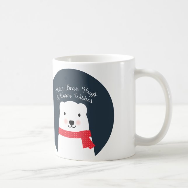 Polar Bear Hugs and Warm Wishes Coffee Mug (Right)