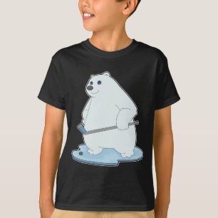 Polar bear Ice hockey Ice hockey stick T-Shirt