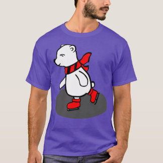 Polar Bear Ice Skating Funny Winter Gift Idea 1 T-Shirt