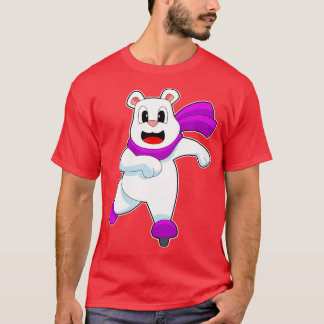 Polar bear Ice skating Ice skates T-Shirt