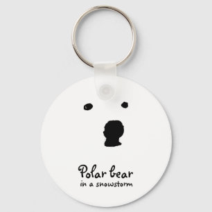Polar Bear in a snowstorm  t-shirt Key Ring