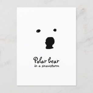Polar Bear in a snowstorm  t-shirt Postcard