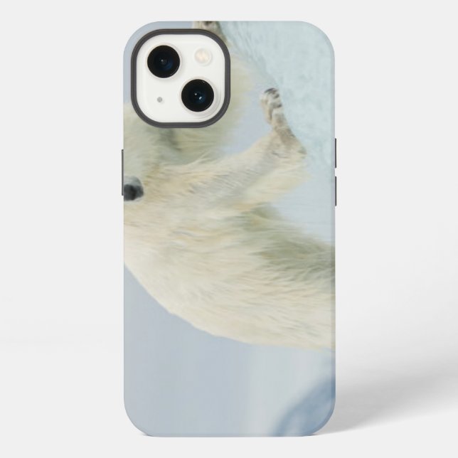 Polar bear in summer iPhone case (Back)