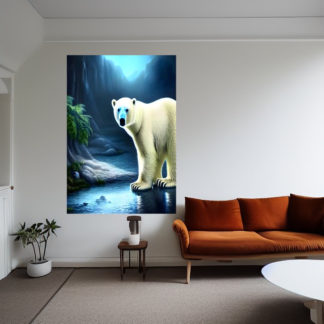 Polar bear in the Oasis | AI Art Poster (Creator Uploaded)