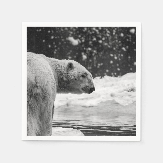 Polar Bear in the Snow Napkin (Front)