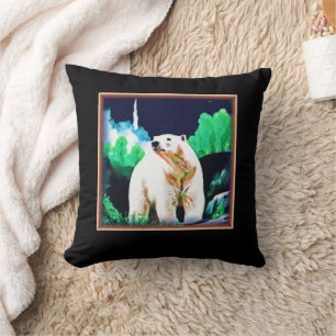 Polar Bear in The Wild. Buy Now Cushion