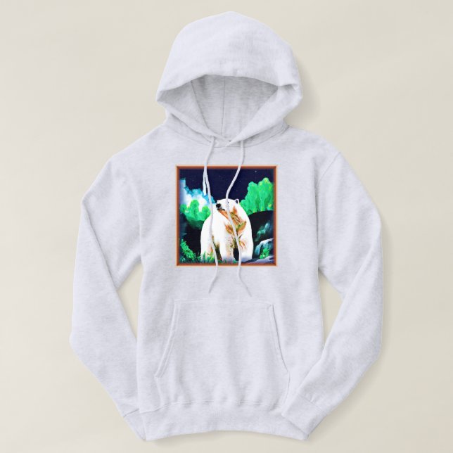 Polar Bear in The Wild. Buy Now Hoodie (Design Front)