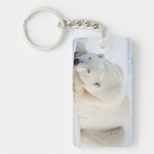 Polar Bear in winter Key Ring