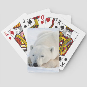Polar Bear in winter Playing Cards