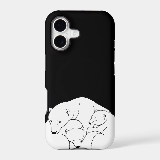 Polar Bear IPhone 5 Case 3 Bears Iphone Case (Back)