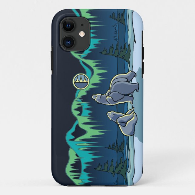 Polar Bear IPhone 5 Case Kid's Arctic Art  Gifts (Back)